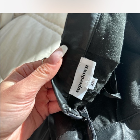 Superdown black leather skirt - Picture 5 of 5